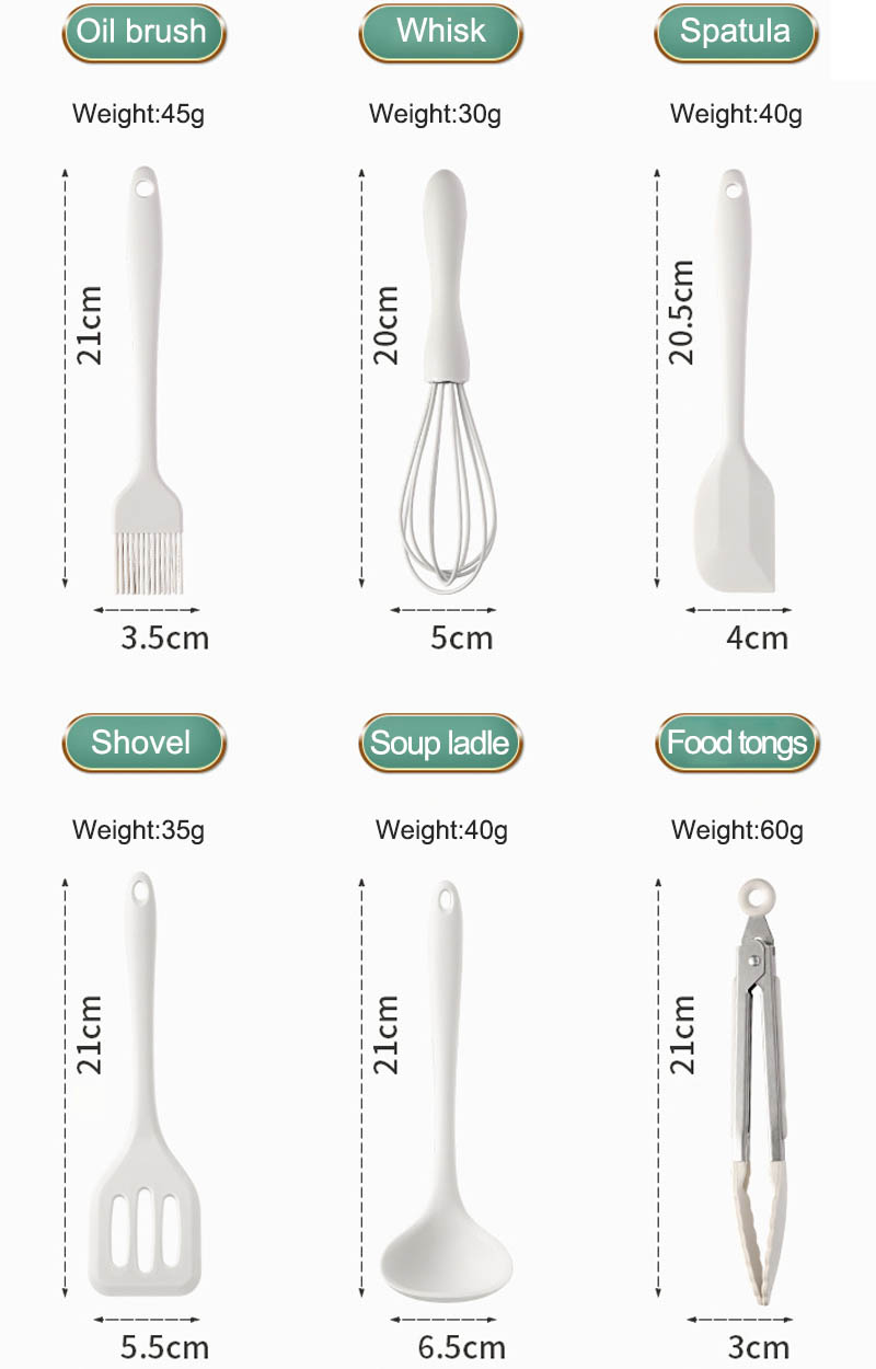 silicone cooking tools set